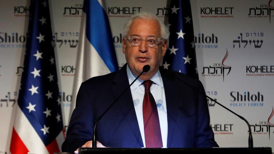 السفير الأمريكي لدى تل أبيب يؤكد أن خطط الضم الإسرائيلي لأراضٍ في الضفة الغربية تأجل تطبيقها ولم تُلغَ