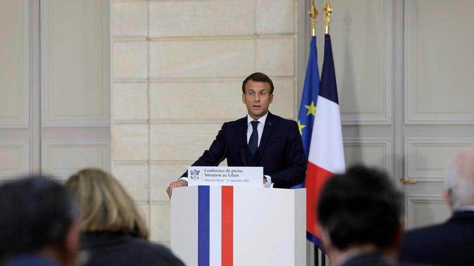 الرئيس الفرنسي  أمهل القادة اللبنانيين من 4 إلى 6 أسابيع لتشكيل حكومة في إطار المبادرة الفرنسية