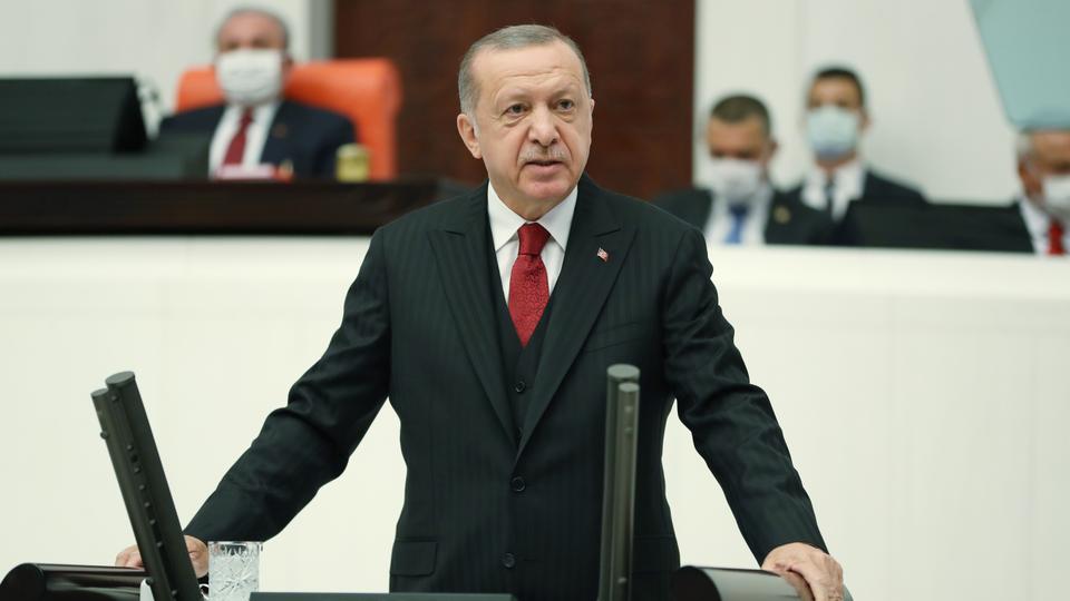 الرئيس التركي رجب طيب أردوغان يؤكد أن إبراز قضية فلسطين ومعاناة أهلها 