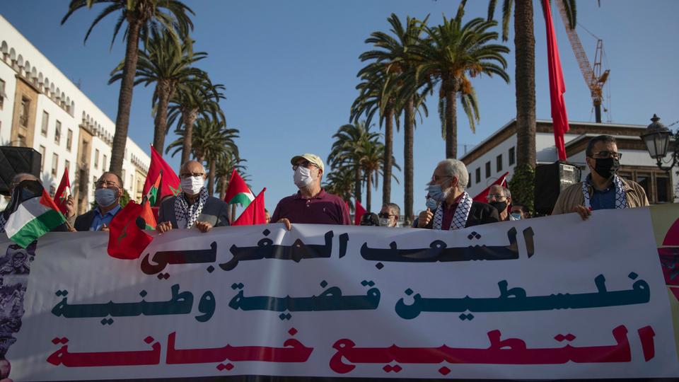 مظاهرات شعبية سابقة في المغرب احتجاجاً على اتفاقيات التطيبع الأخيرة  