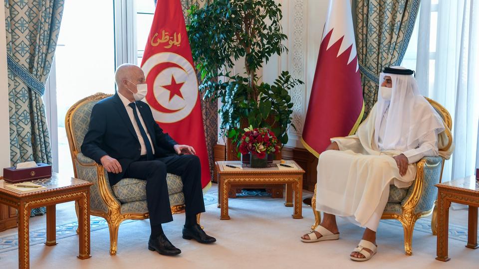  الرئيس التونسي وصل إلى العاصمة القطرية الدوحة السبت في زيارة تستمر ثلاث أيام